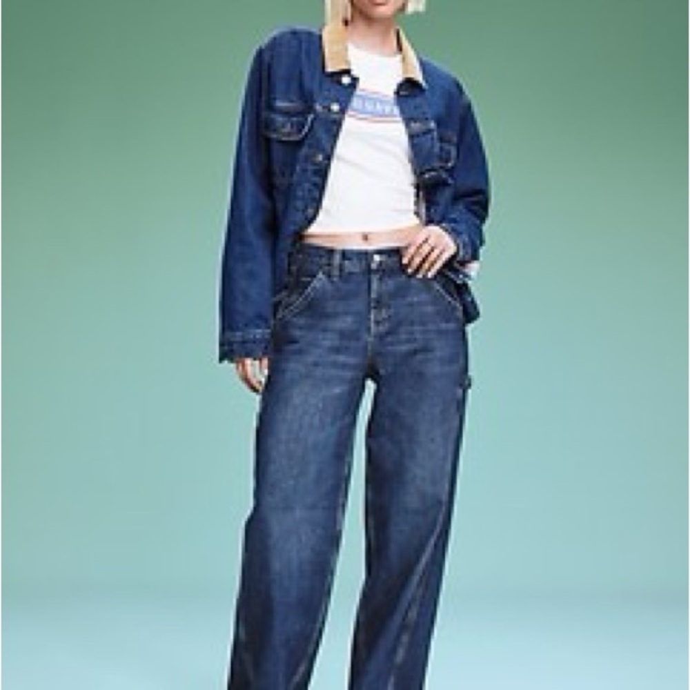 Old Navy Blue Flare Wide Leg Jeans